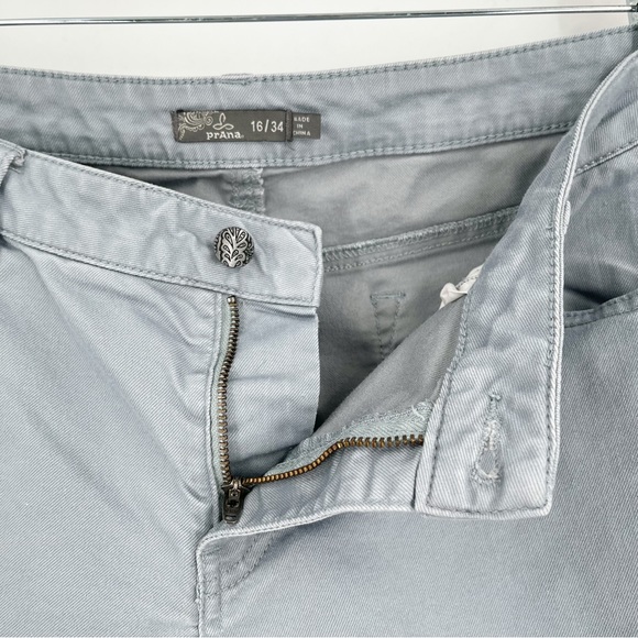 Prana Blue Gray Raw Hem Straight Leg Jeans Women’s Size 16 - Picture 7 of 10